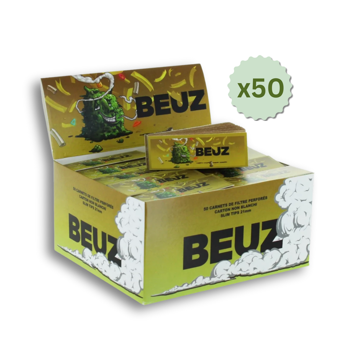 50 carnets de filtres en carton